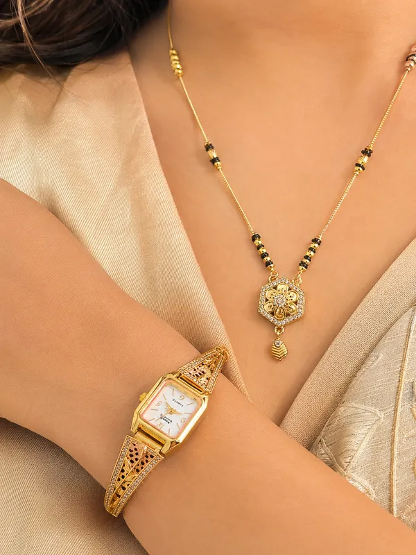 Designer_Gold_Plated_Watch_&_Mangalsutra_Combo_Set_for_Women_|_Traditional_Elegance_Collection