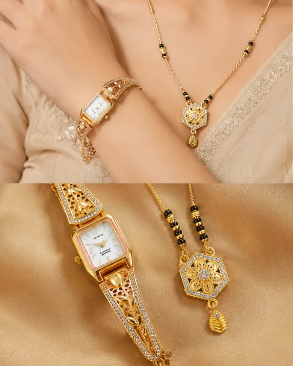 Designer_Gold_Plated_Watch_&_Mangalsutra_Combo_Set_for_Women_|_Traditional_Elegance_Collection