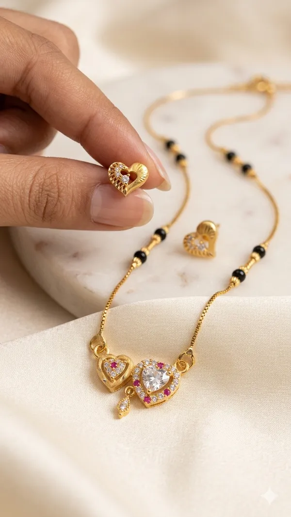 Designer_Heart_Shape_Diamond_Studded_Mangalsutra_Set_with_Matching_Earrings_for_Women