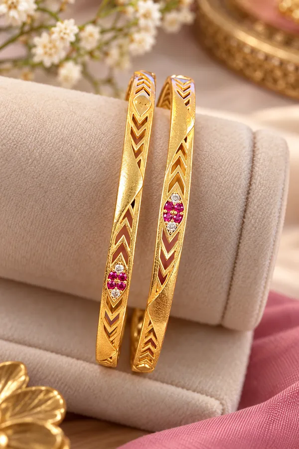 Designer_High_Gold_Plated_Pink_Stone_Studded_Fancy_Chevron_Pattern_Bangles_Set_for_Women_–_Pack_of_2