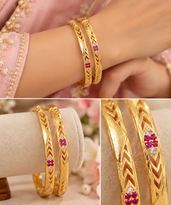 Designer_High_Gold_Plated_Pink_Stone_Studded_Fancy_Chevron_Pattern_Bangles_Set_for_Women_–_Pack_of_2