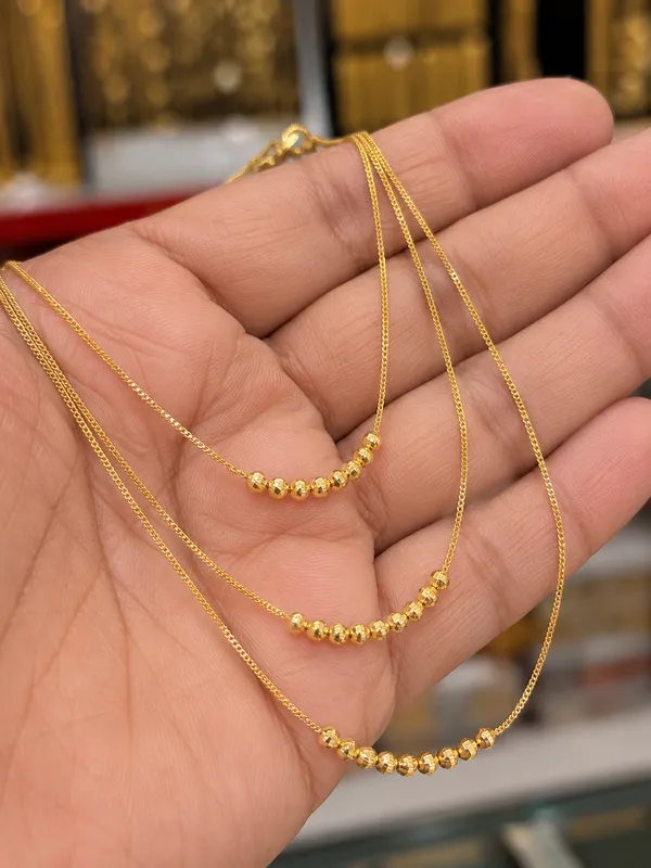 Designer_Micro_Gold_Plated_3_Layer_Ball_Chain_Necklace_for_Women_|_Elegant_Daily_Wear_&_Party_Wear_Gold_Bead_Chain