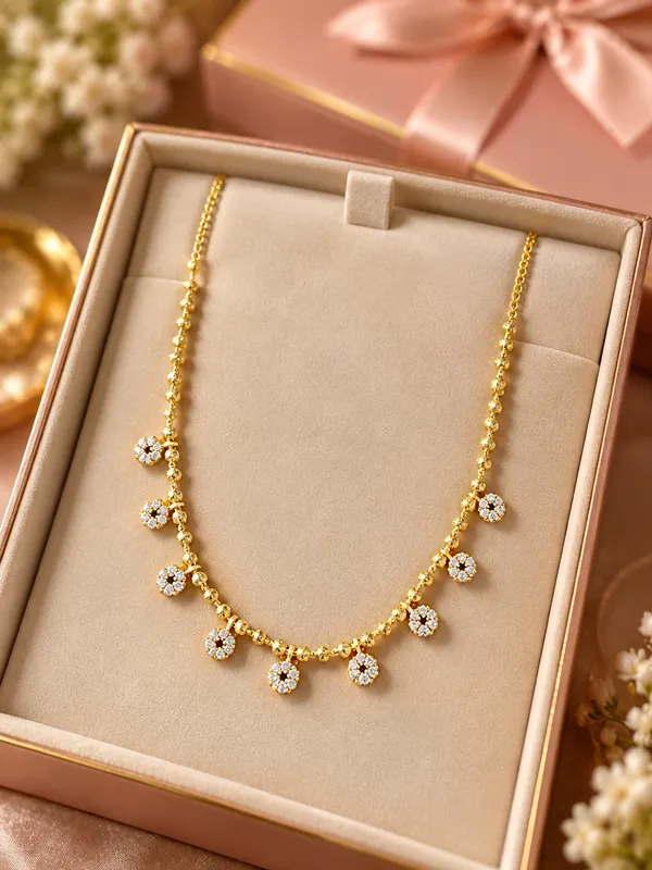 Designer_Micro_Gold_Plated_AD_Diamond_Studded_Floral_Charm_Necklace