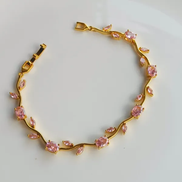 Tulip_Micro_Gold_Plated_Pink_Crystal_Wave_Bracelet_for_Women_|_Premium_Fancy_Party_Wear_Bracelet