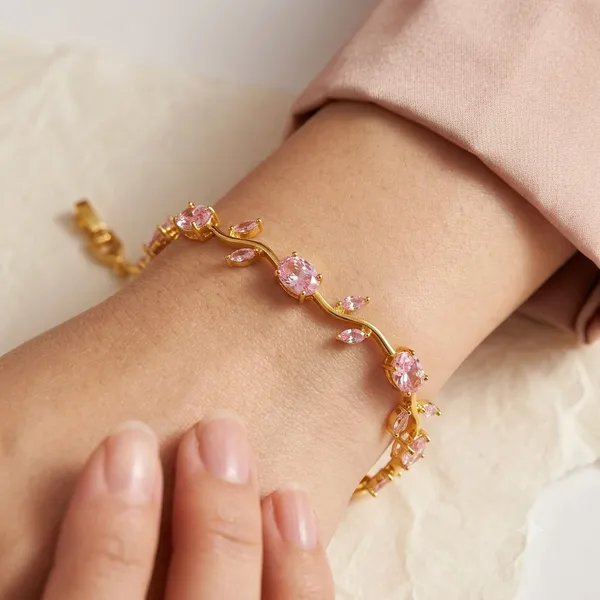 Tulip_Micro_Gold_Plated_Pink_Crystal_Wave_Bracelet_for_Women_|_Premium_Fancy_Party_Wear_Bracelet