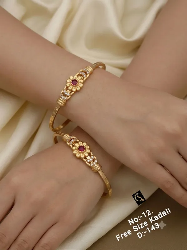 Designer_Micro_Gold_Plated_Ruby_Stone_&_AD_Diamond_Studded_Floral_Bangles_for_Women_(Pack_of_2)