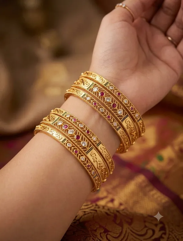 Designer_Premium_Gold_Plated_Ruby_&_AD_Stone_Studded_Fancy_Bangle_Set