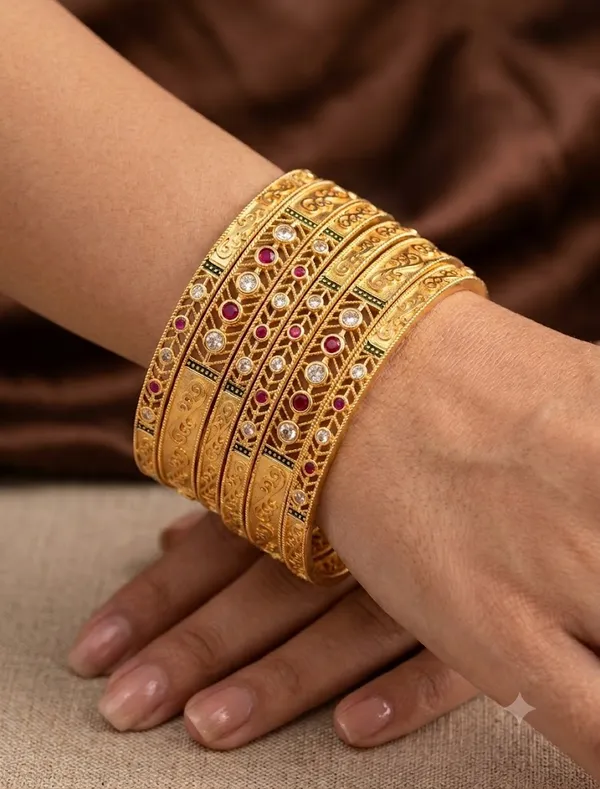 Designer_Premium_Gold_Plated_Ruby_&_AD_Stone_Studded_Fancy_Bangle_Set