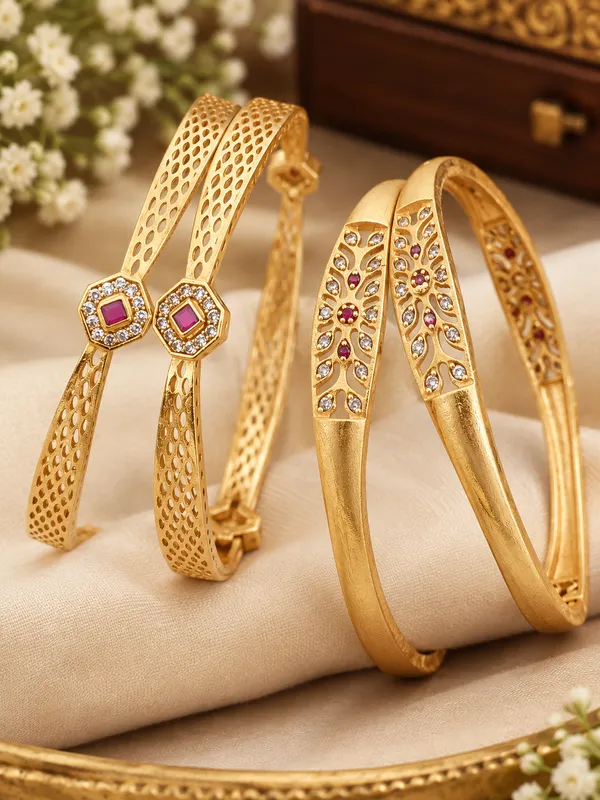 Designer_Premium_High_Gold_Plated_Ruby_&_AD_Diamond_Studded_Fancy_Bangles_Set
