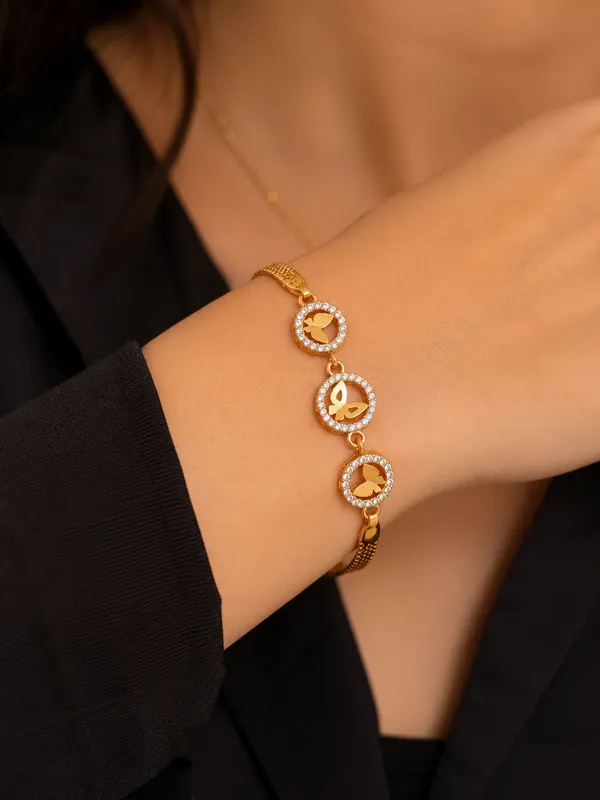 Elegant_Butterfly_AD_Diamond_Studded_Gold_Plated_Bracelet