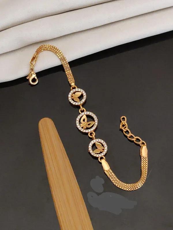 Elegant_Butterfly_AD_Diamond_Studded_Gold_Plated_Bracelet