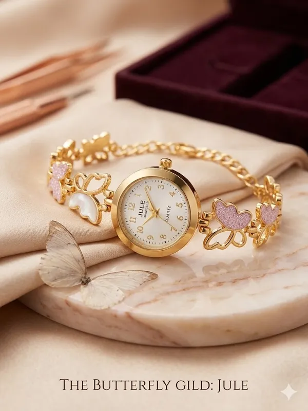 Elegant_Butterfly_Charm_Gold_Plated_Adjustable_Ladies_Bracelet_Watch