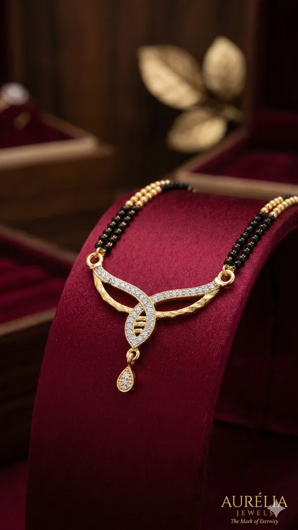 Elegant_Diamond_Curve_Mangalsutra_with_Dual_Black_Bead_Chain_&_Drop_Charm