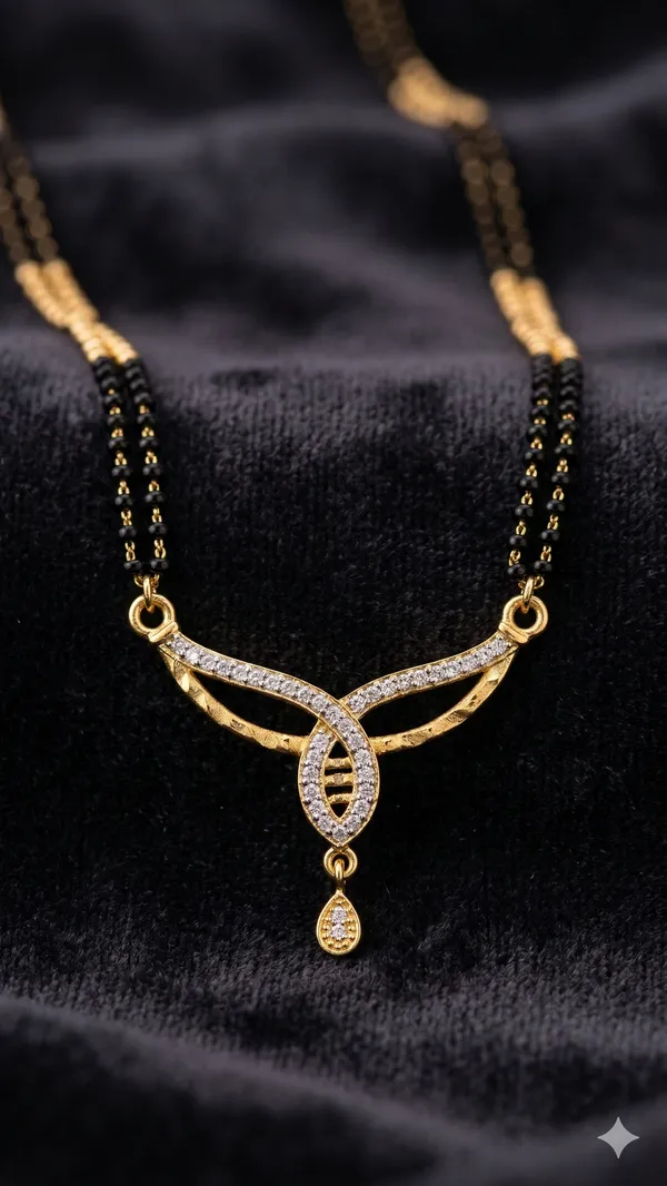 Elegant_Diamond_Curve_Mangalsutra_with_Dual_Black_Bead_Chain_&_Drop_Charm