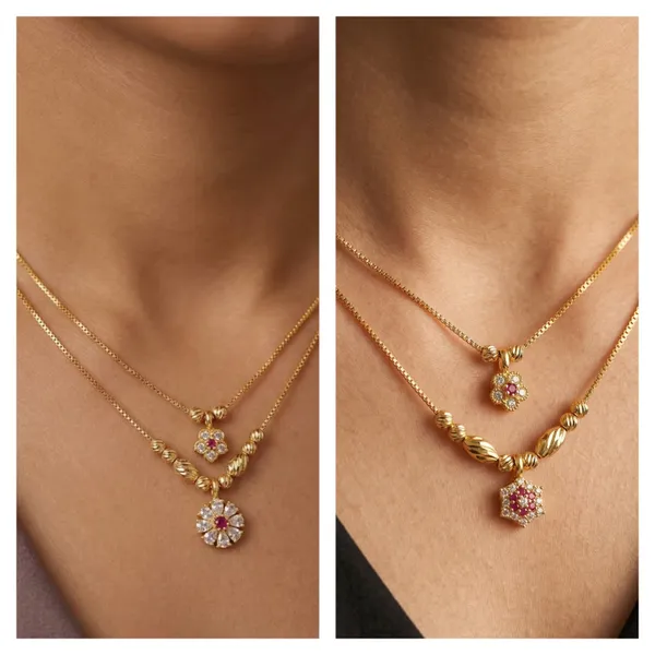 pack_of_2_Elegant_Dual-Layer_Gold_Plated_Floral_Pendant_Necklace_Set_with_Ruby_&_AD_Stones