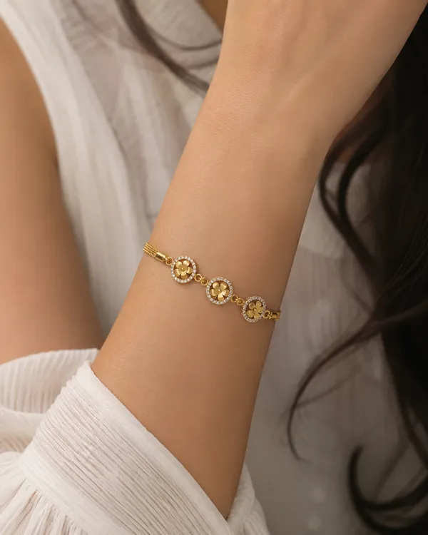 Elegant_Floral_CZ_Gold_Plated_Bracelet_for_Women_|_Designer_Flower_Link_Bracelet_|_Stylish_Party_&_Festive_Jewellery