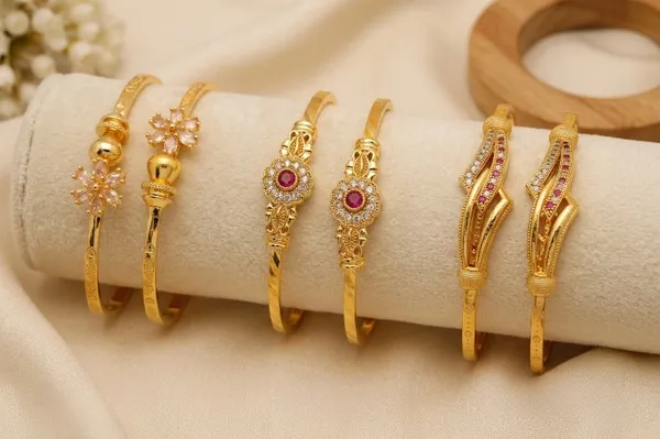 Elegant_Gold-Plated_Designer_Bangle_Combo_Set_for_Women_|_Floral_&_Ruby_Stone_Fancy_Bangles_(Set_of_3_Pairs)