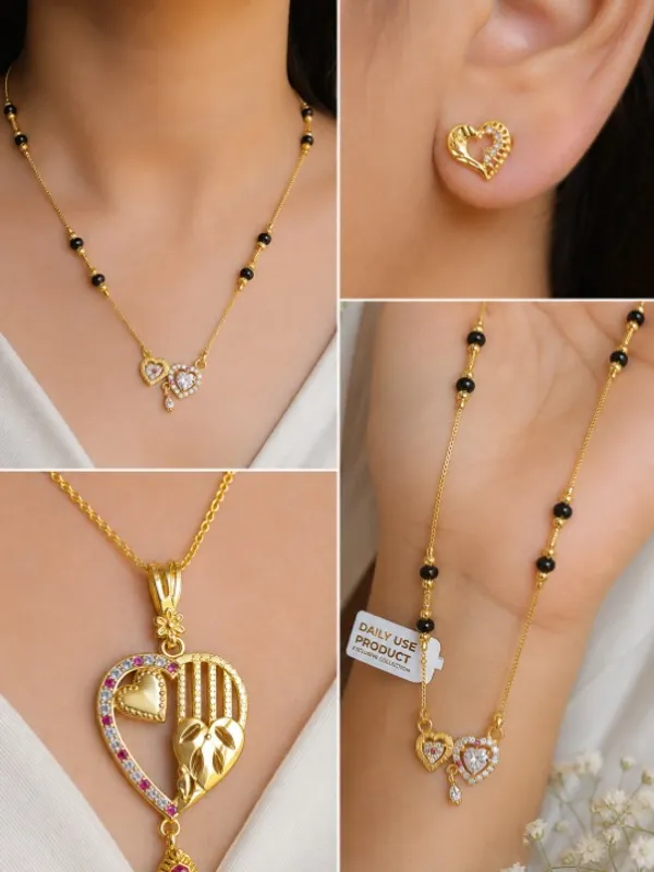 Elegant_Gold-Plated_Heart_Mangalsutra_&_Matching_Heart_Stud_Earrings_Set_for_Women
