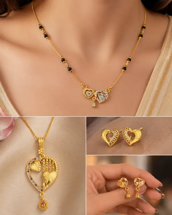 Elegant_Gold-Plated_Heart_Mangalsutra_&_Matching_Heart_Stud_Earrings_Set_for_Women