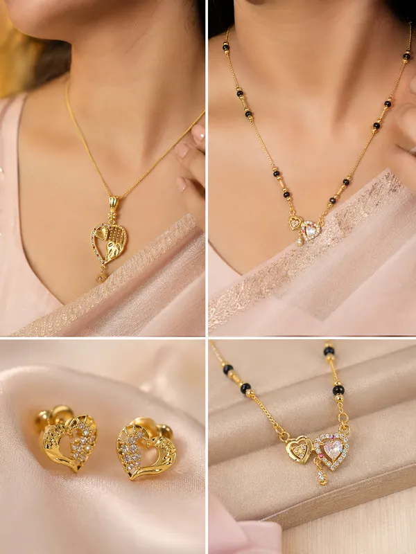 Elegant_Gold-Plated_Heart_Mangalsutra_&_Matching_Heart_Stud_Earrings_Set_for_Women