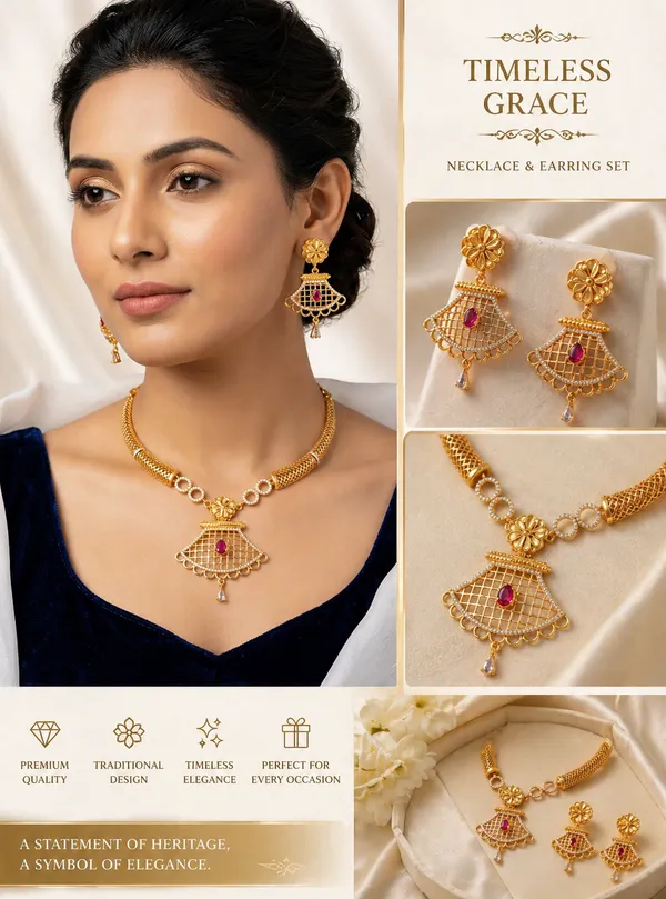 Elegant_Gold-Plated_Ruby_Drop_Pendant_Necklace_Set_with_Traditional_Earrings