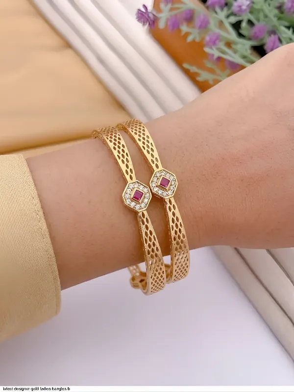 Elegant_Gold_Plated_Ruby_Stone_Studded_Designer_Double-Layer_Bracelet_for_Women