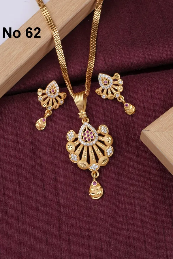 Elegant_Gold-Tone_Pendant_Necklace_Set_with_Ruby_Pink_&_American_Diamond_Studded_Earrings