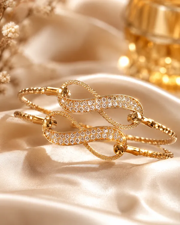 Elegant_Infinity_Twist_Gold_Plated_Diamond_Studded_Adjustable_Bracelet_Pair