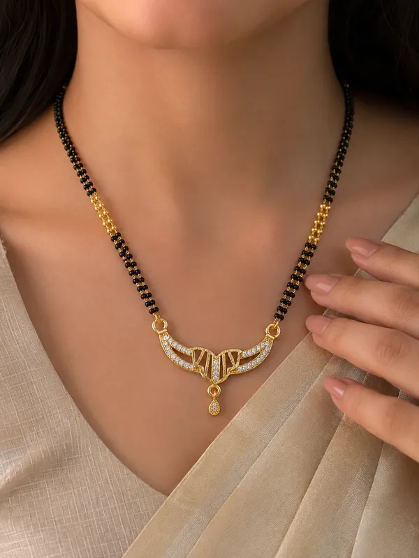 Elegant_Micro_Gold_Plated_Diamond_Studded_Mangalsutra_with_Dual_Bead_Chain_&_Drop_Pendant