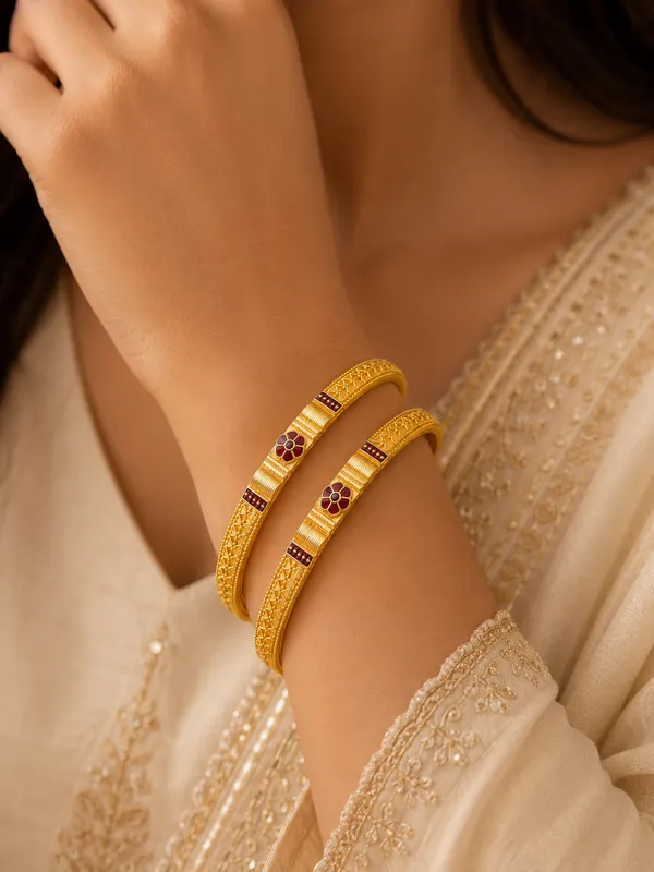 Elegant_Micro_Gold_Plated_Floral_Design_Traditional_Bangles_for_Women_(Pack_of_2)