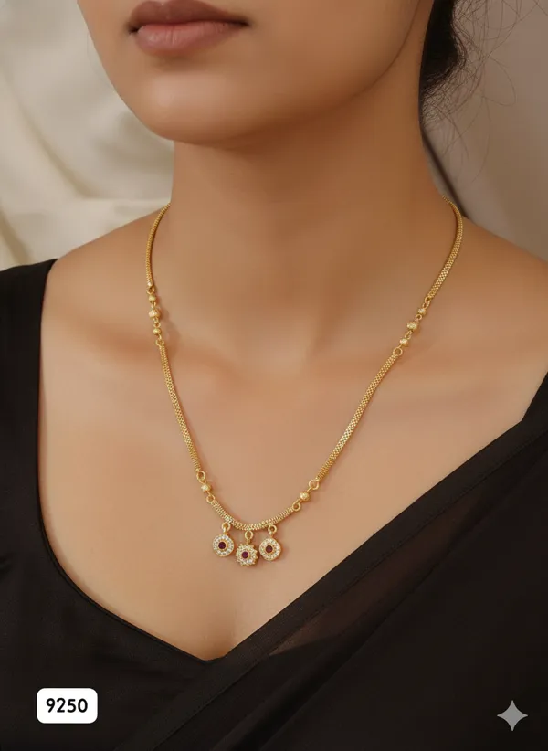 Micro_Gold_Plated_Triple_Diamond_Charm_Chain_for_Women