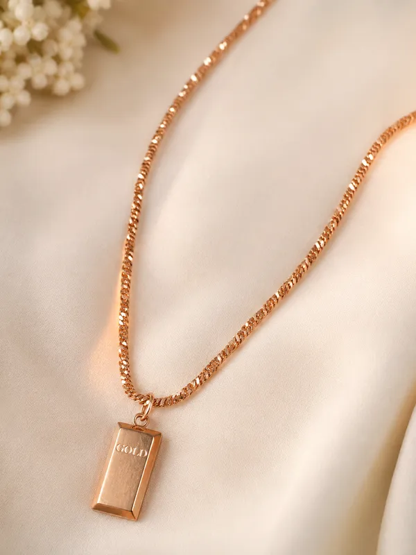 Elegant_Rose_Gold-Plated_Gold_Bar_Pendant_Chain