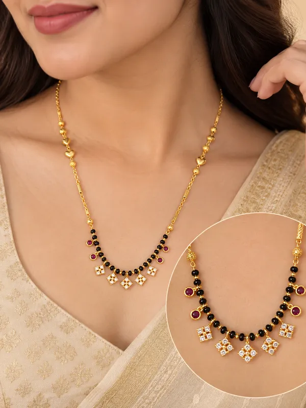 Elegant_Ruby_&_Black_Beaded_Designer_Mangalsutra