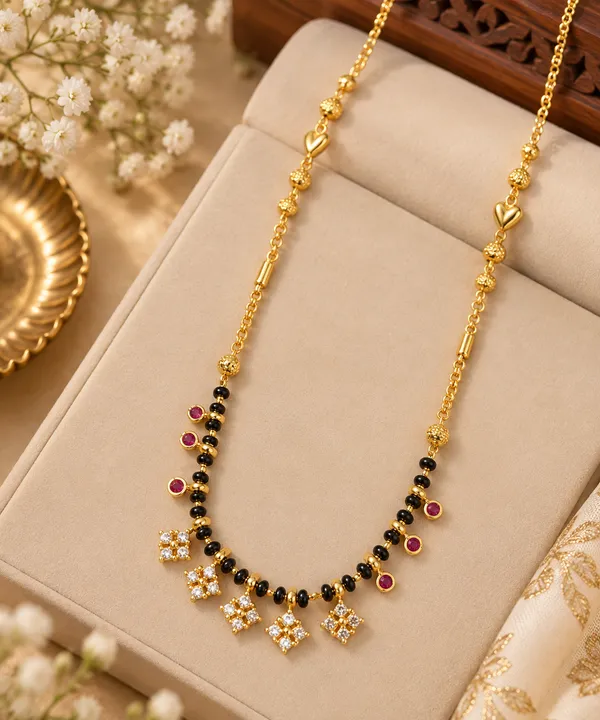 Elegant_Ruby_&_Black_Beaded_Designer_Mangalsutra