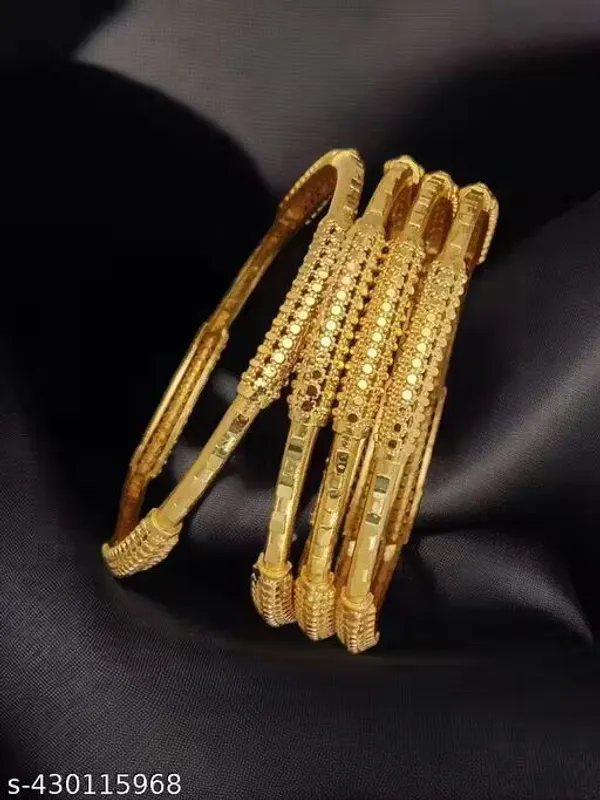New_Designer_High_Gold_Plated_8_Pcs_Bangle_For_Women