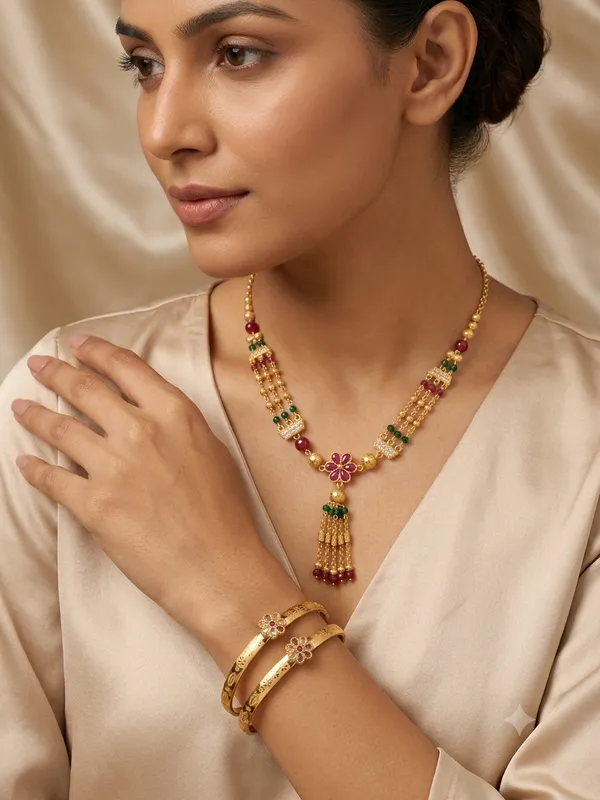 Floral_Elegance_Gold-Plated_Necklace_&_Adjustable_Bangle_Combo_Set