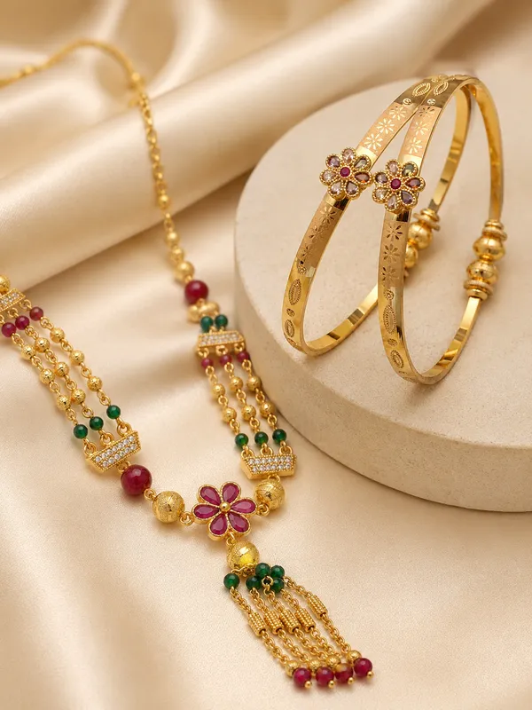 Floral_Elegance_Gold-Plated_Necklace_&_Adjustable_Bangle_Combo_Set