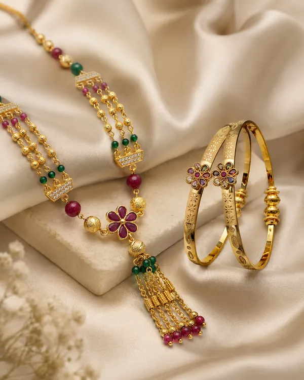Floral_Elegance_Gold-Plated_Necklace_&_Adjustable_Bangle_Combo_Set