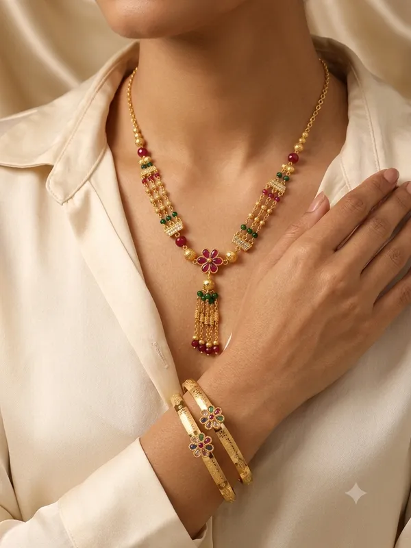 Floral_Elegance_Gold-Plated_Necklace_&_Adjustable_Bangle_Combo_Set