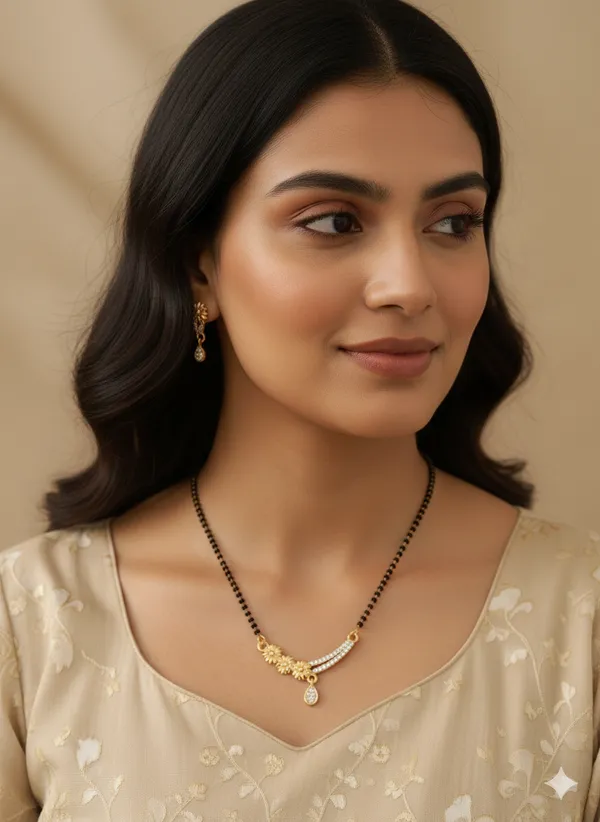 Forming_ad_diamond_high_gold_plated_sunflower_mangalsutra_3_months_guarantee