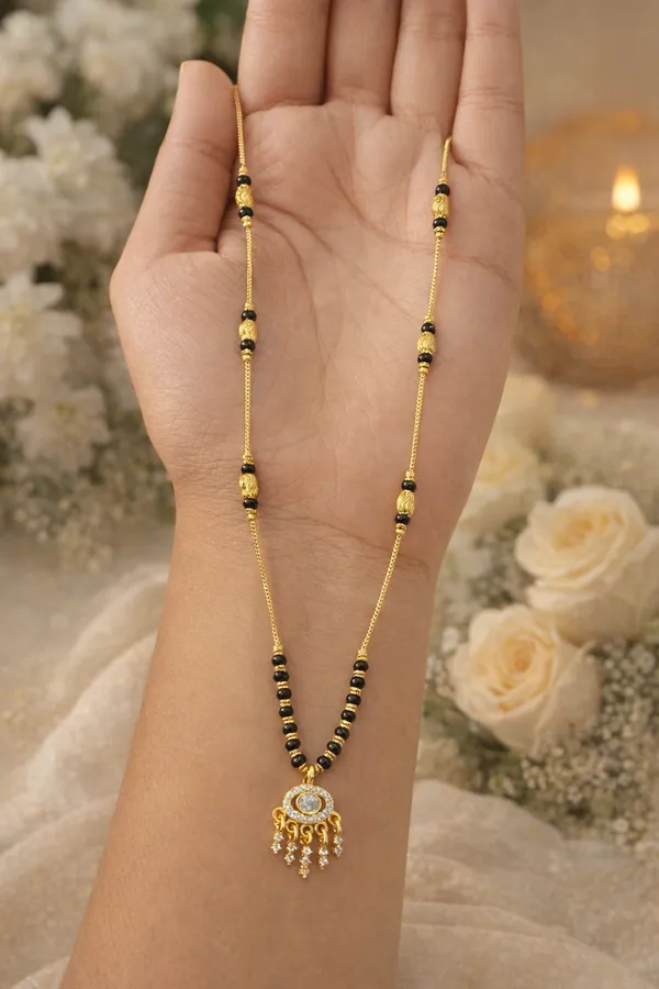 Gold_Plated_Diamond-Studded_Floral_&_Chandbali_Mangalsutra_Combo_for_Women