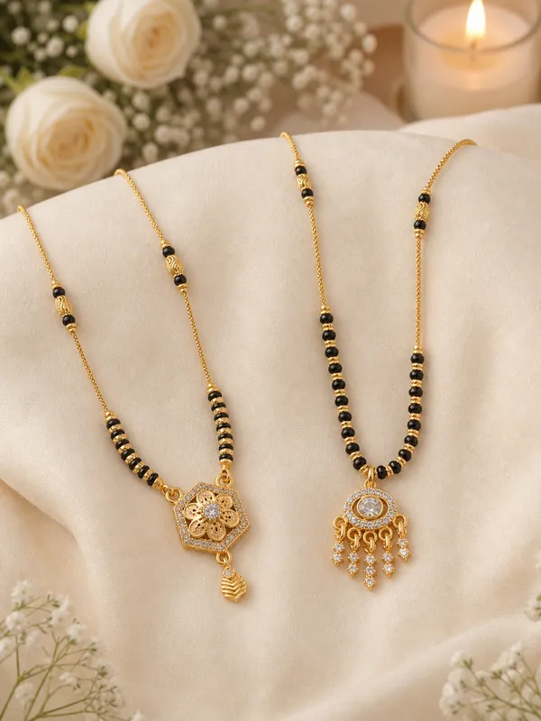 Gold_Plated_Diamond-Studded_Floral_&_Chandbali_Mangalsutra_Combo_for_Women