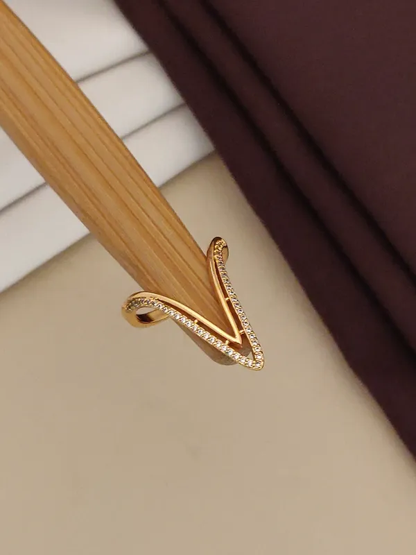 Gold_plated_ad_diamond_studed_fancy_v_shape_ring