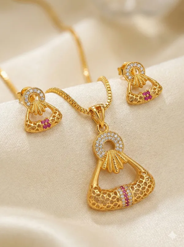 Golden_Aura_Ruby_Charm_Pendant_Set_–_Elegant_Daily_Wear_Necklace_&_Earrings