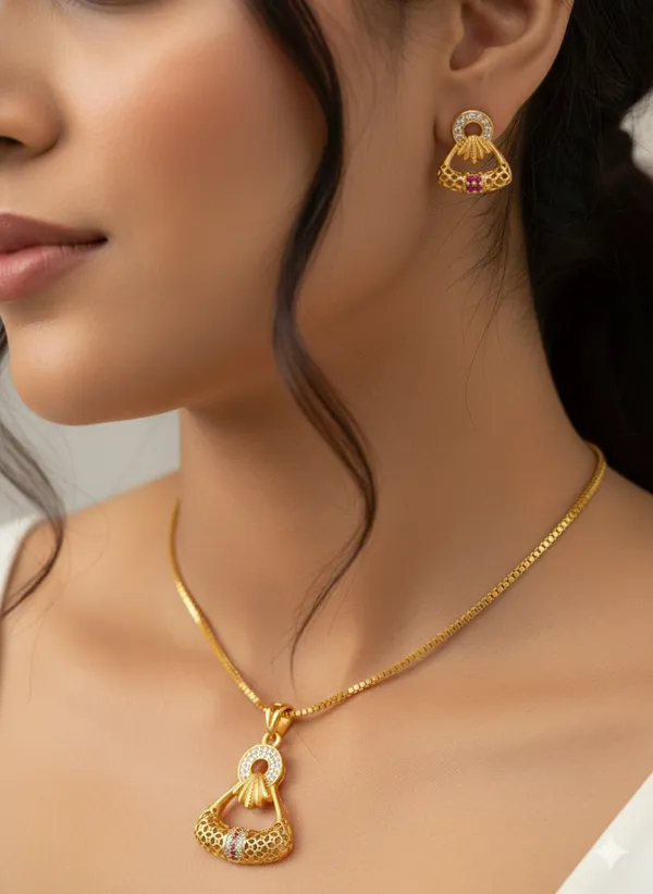 Golden_Aura_Ruby_Charm_Pendant_Set_–_Elegant_Daily_Wear_Necklace_&_Earrings