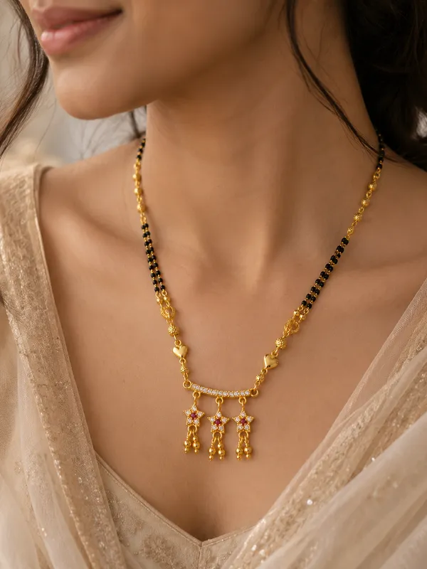 Golden_Heart_Charm_Mangalsutra