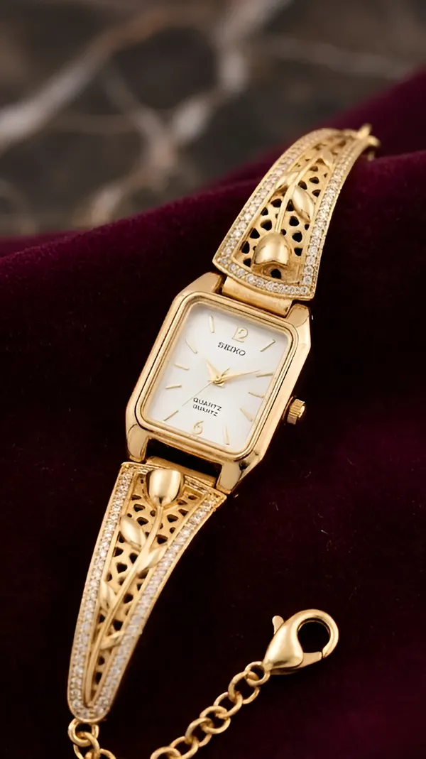 Elegant_Gold-Tone_Crystal_Studded_Designer_Adjustable_Watch_Bracelet