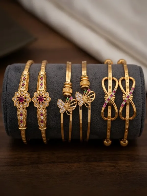 Premium_Gold_Plated_Butterfly_&_Floral_Designer_Adjustable_Bangle_Combo_for_Women_|_Stone_Studded_Fancy_Bangles_(Set_of_3_Pairs)