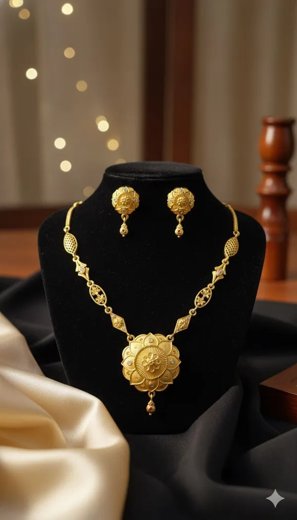 micro_gold_plated_ad_diamond_studed_fancy_sonflower_pendent_set_with_adjustable_ring