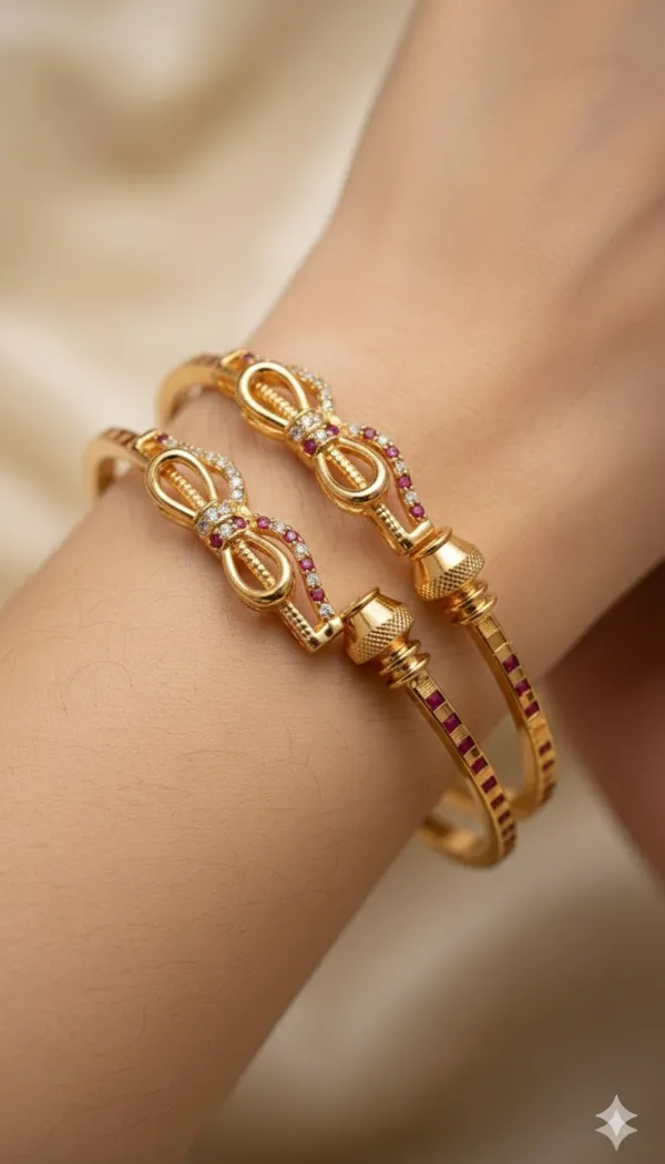 Infinity_Glow_Diamond_&_Ruby_agjustable_Bangle